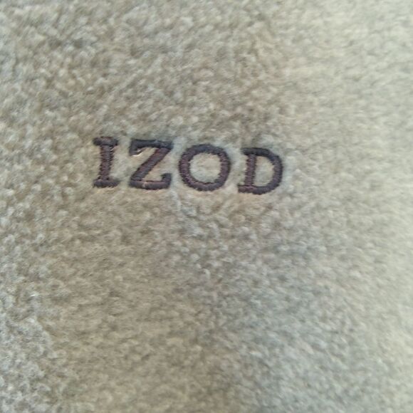 IZOD gray fleece zippered front vest with pockets - Picture 8 of 14